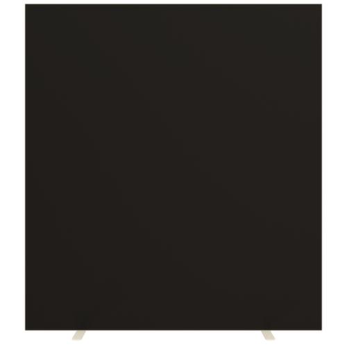 Paperflow Cloison avec revêtement en tissu sur deux côtés, hauteur x largeur 1740 x 1600 mm, paroi noir  L