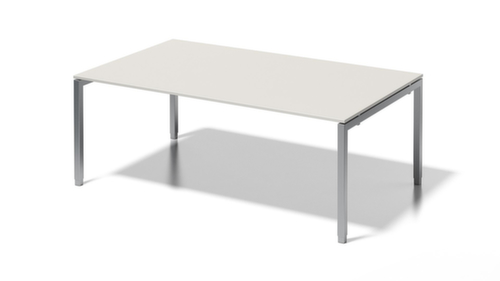 Bisley Bureau de direction et table de conférence à hauteur réglable Cito, largeur x profondeur 2000 x 1200 mm, panneau gris-blanc  L