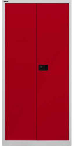 Bisley Armoire de classement Universal, 5 hauteurs des classeurs, gris clair/rouge cardinal  L