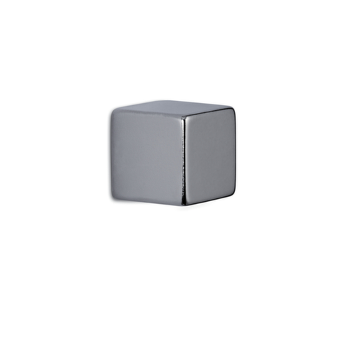 Aimant cube, argent clair, hauteur x largeur x profondeur 15 x 15 x 15 mm  L