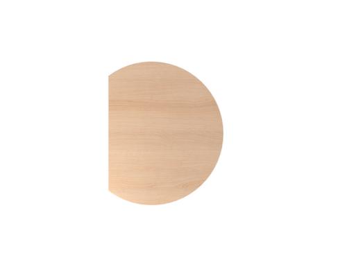 Table de rallonge ronde, largeur x profondeur 800 x 800 mm, plaque chêne  L