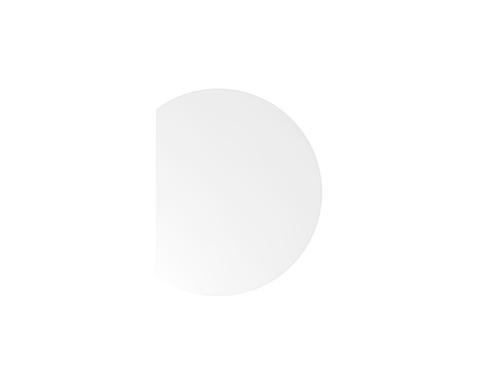 Table de rallonge ronde XB-Serie, largeur x profondeur 800 x 1000 mm, plaque blanc  L
