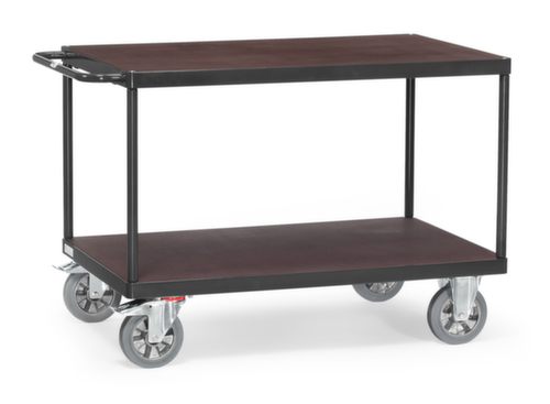 fetra Chariot de table GREY EDITION avec étagères antidérapantes 1200x800 mm, force 1200 kg, 2 plateaux  L