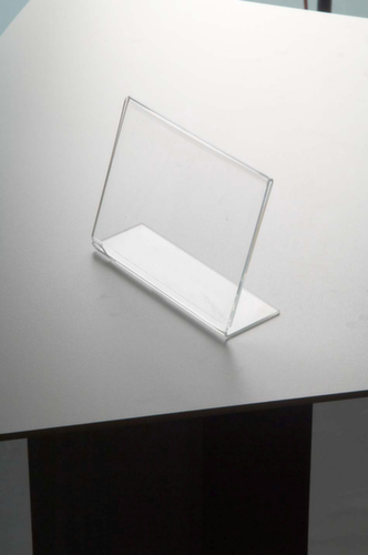 Présentoir de table forme en L, hauteur x largeur 105 x 148 mm  L