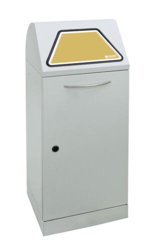 stumpf Récipient pour matières recyclables ininflammables Modul-Vario 75 avec rabat à fermeture automatique, 75 l, gris clair, couvercle gris clair  L