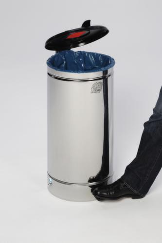 Collecteur de recyclage Euro-Pedal pour sacs de 70 litres, 70 l, couvercle noir  L