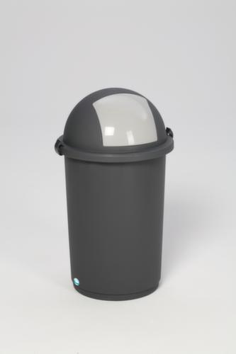 VAR Collecteur de recyclage étanche aux liquides, 50 l, gris, couvercle argent  L
