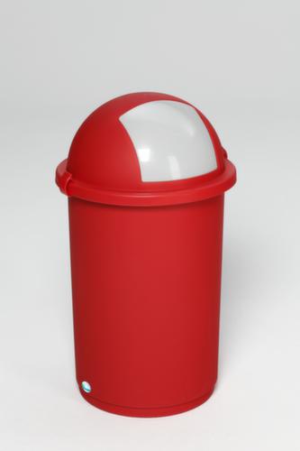 VAR Collecteur de recyclage étanche aux liquides, 50 l, rouge, couvercle argent  L