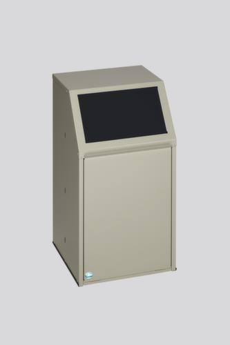 VAR Collecteur de matières recyclables avec rabat frontal, 39 l, RAL7032 gris silex, couvercle anthracite  L