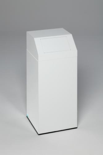 Collecteur de recyclage étiquette autocollante incl., 76 l, RAL9016 blanc signalisation, couvercle blanc  L