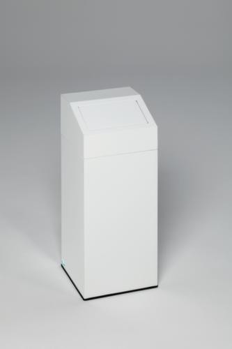 Collecteur de recyclage étiquette autocollante incl., 45 l, RAL9016 blanc signalisation, couvercle blanc  L