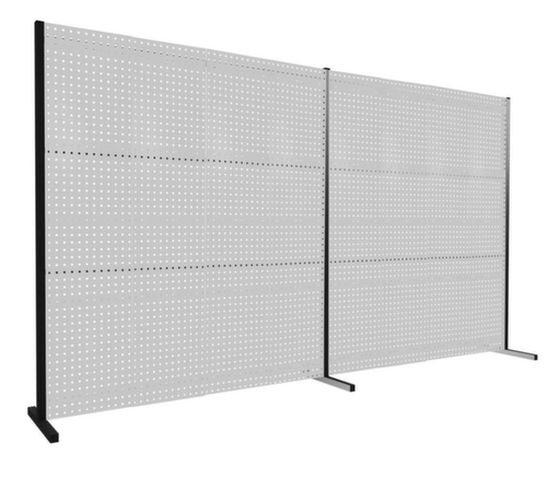 Kappes Cloison de séparation à panneaux perforés RasterPlan®, hauteur x largeur 2000 x 4000 mm, RAL7035 gris clair