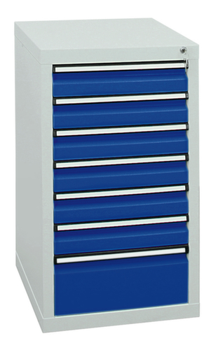 stumpf Armoire à tiroirs ST 410, 7 tiroir(s), RAL7035 gris clair/RAL5010 bleu gentiane  L