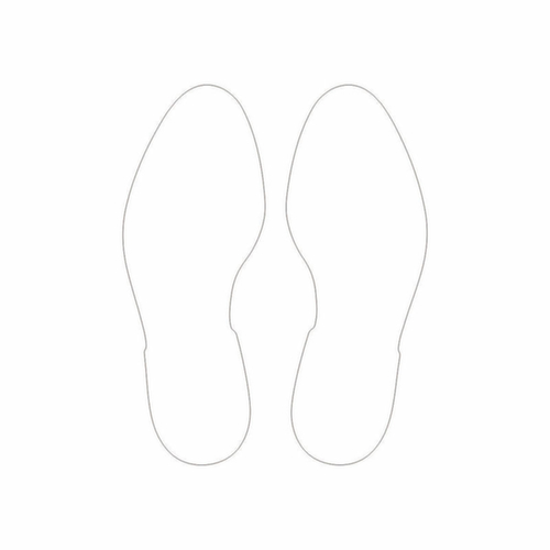 EICHNER Symbole à coller antidérapant, pied, blanc