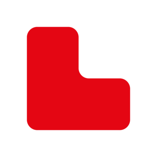 EICHNER Symbole à coller, forme en L, rouge  L
