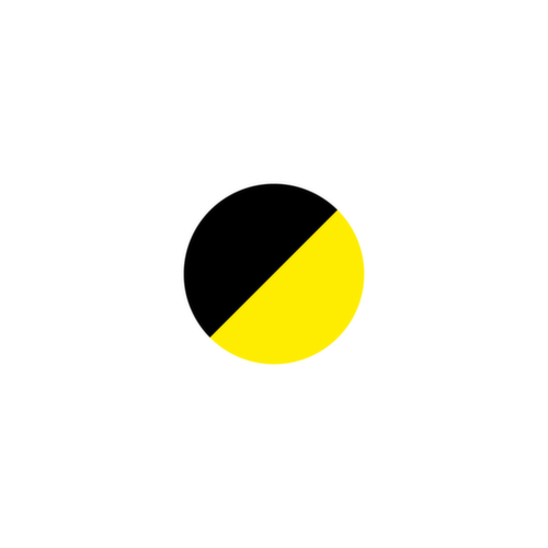 EICHNER Symbole à coller, cercle, jaune/noir  L