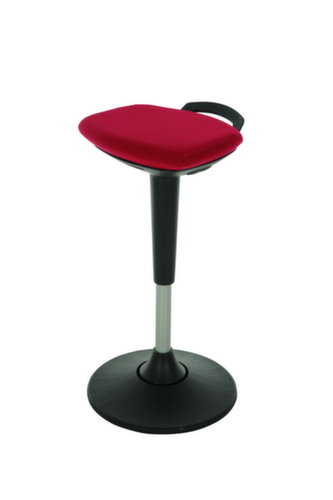 Lotz Siège assis-debout hautement flexible, hauteur d’assise 600 - 860 mm, assise rouge foncé
