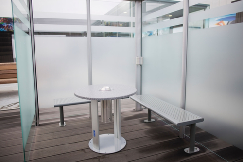 BIK TEC Table pour fumeurs Design Line, Ø 800 mm, panneau aspect granit  L