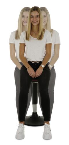 Lotz Siège assis-debout hautement flexible, hauteur d’assise 600 - 860 mm, assise rouge foncé  L