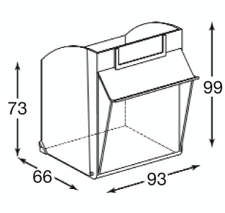 Armoire à tiroirs avec bacs repliables, 48 bacs, transparent  L