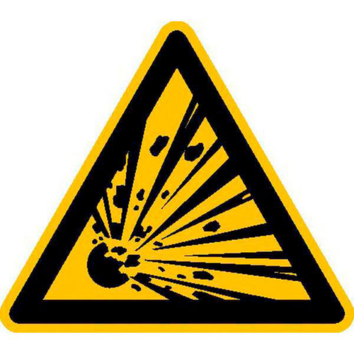 Signe d'avertissement SafetyMarking® contre les substances explosives  L