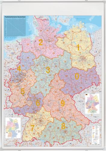 Franken Carte des codes postaux de l'Allemagne, hauteur x largeur 1380 x 980 mm  L