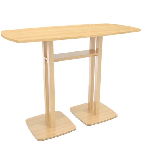 Paperflow Table haute en forme de fût Woody, largeur x profondeur 1500 x 750 mm, panneau hêtre  L