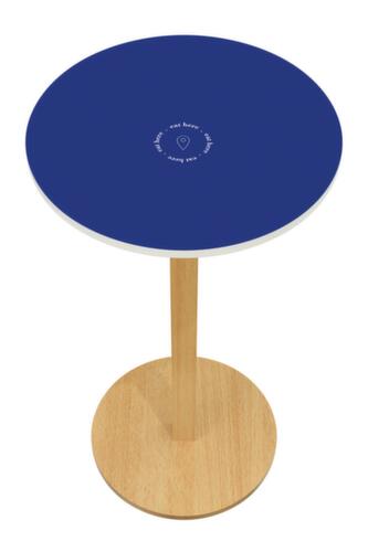 Paperflow Table haute ronde Woody, Ø 600 mm, panneau bleu  L