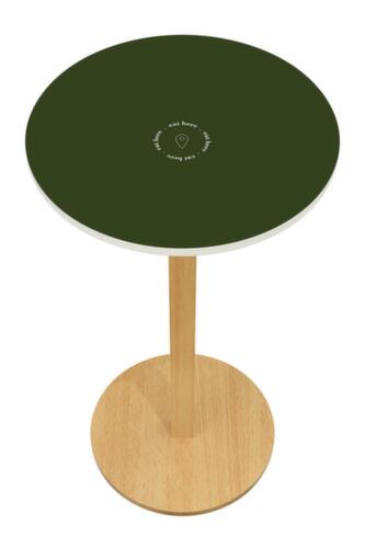 Paperflow Table haute ronde Woody, Ø 600 mm, panneau vert  L