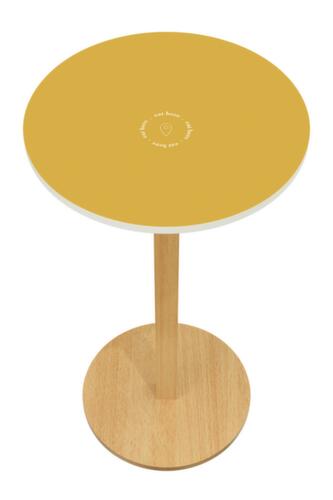 Paperflow Table haute ronde Woody, Ø 600 mm, panneau jaune  L