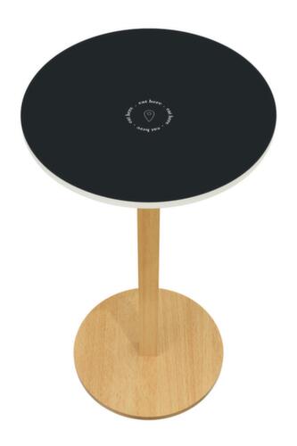 Paperflow Table haute ronde Woody, Ø 600 mm, panneau anthracite  L