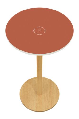 Paperflow Table haute ronde Woody, Ø 600 mm, panneau rouge  L