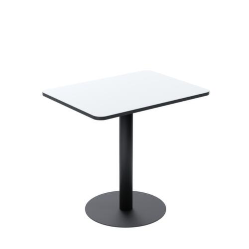 Paperflow Table de bistrot Mezzo avec plateau, largeur x profondeur 800 x 600 mm, panneau blanc