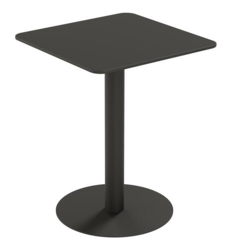 Paperflow Table d'extérieur résistante aux intempéries Cross, largeur x profondeur 600 x 600 mm, panneau noir  L