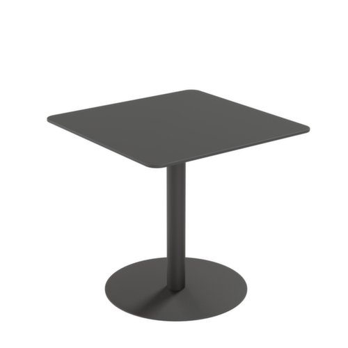 Paperflow Table d'extérieur résistante aux intempéries Cross, largeur x profondeur 800 x 800 mm, panneau noir  L
