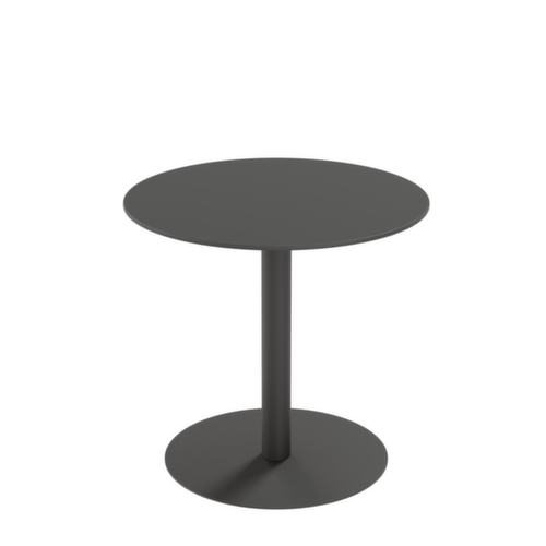 Paperflow Table d'extérieur résistante aux intempéries Cross, Ø 800 mm, panneau noir  L