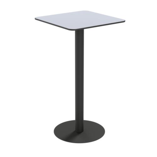 Paperflow Table haute d'extérieur résistante aux intempéries Cross, largeur x profondeur 600 x 600 mm, panneau gris  L