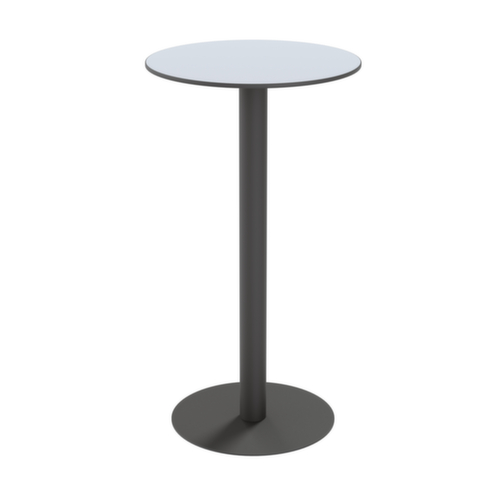 Paperflow Table haute d'extérieur résistante aux intempéries Cross, Ø 600 mm, panneau gris  L
