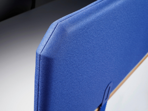 Cloison de table insonorisante, hauteur x largeur 450 x 800 mm, paroi bleu  L