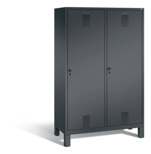 C+P Armoire vestiaire Evolo avec 4 compartiments avec 2 portes, largeur de compartiment 300 mm