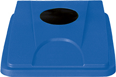 Couvercle probbax® pour introduction de bouteilles pour collecteur de recyclage, bleu  L