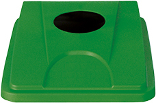 Couvercle probbax® pour introduction de bouteilles pour collecteur de recyclage, vert  L