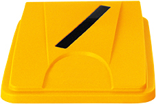 Couvercle probbax® pour le papier pour collecteur de recyclage, jaune  L