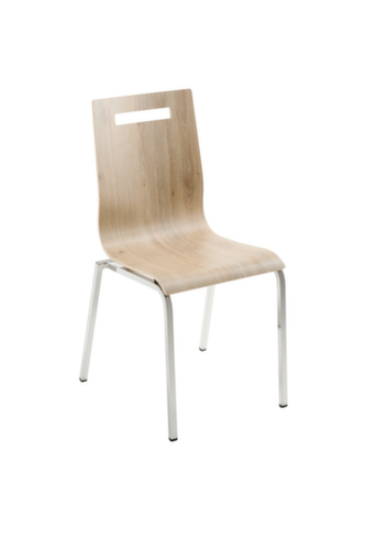 Mayer Sitzmöbel chaise coque en bois myLIFE avec piètement 4 pieds  L