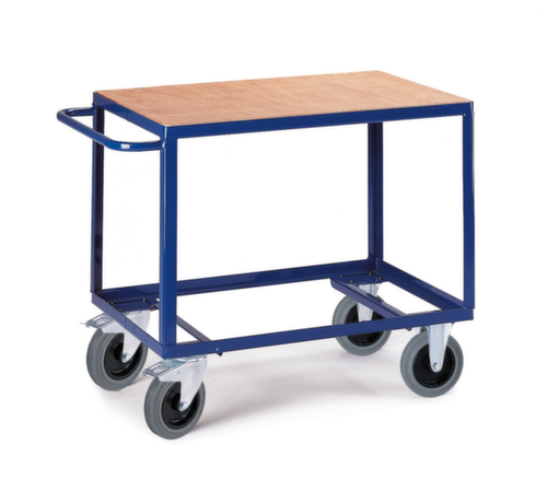 Rollcart Chariot de table avec 1 étagère ouverte 1000x700 mm, force 600 kg, 2 plateaux  L