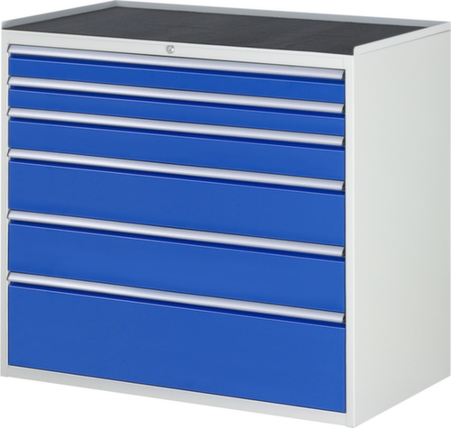 RAU Armoire à tiroirs Serie 7000, 6 tiroir(s), RAL7035 gris clair/RAL5010 bleu gentiane
