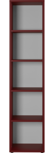 Rayonnage de bureau GW-AGENDA, largeur 450 mm, 5 HC, rouge rubis/gris clair