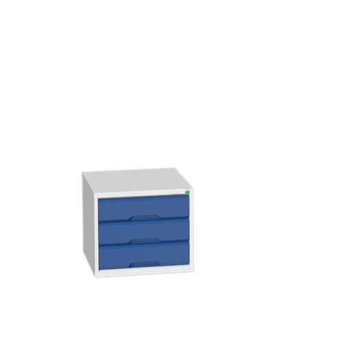 bott Armoire à tiroirs verso, 3 tiroir(s), RAL7035 gris clair/RAL5010 bleu gentiane  L