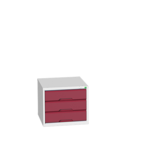 bott Armoire à tiroirs verso, 3 tiroir(s), RAL7035 gris clair/RAL3004 rouge pourpre  L