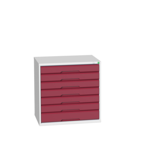 bott Armoire à tiroirs verso, 7 tiroir(s), RAL7035 gris clair/RAL3004 rouge pourpre  L